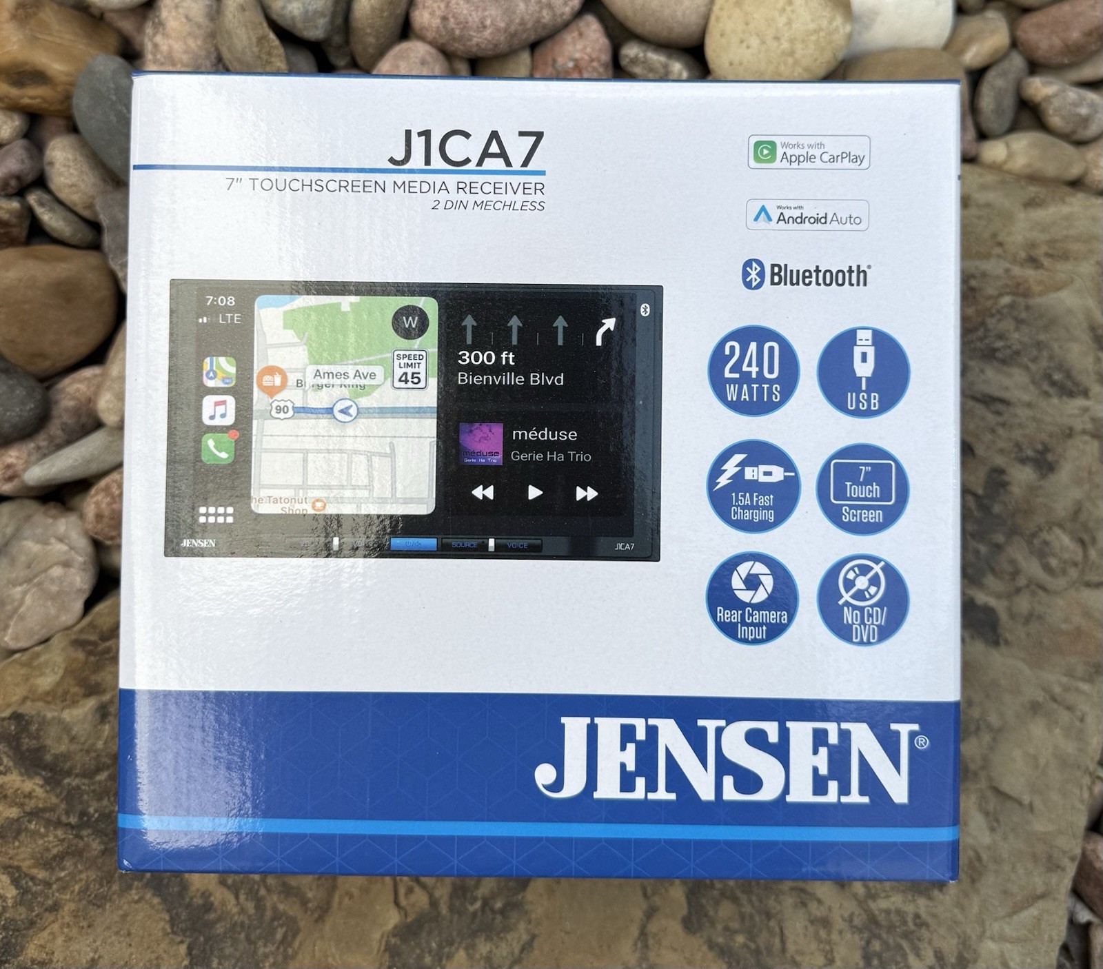 Jensen J1CA7 Auto Touchscreen Media Receiver. New. Sealed