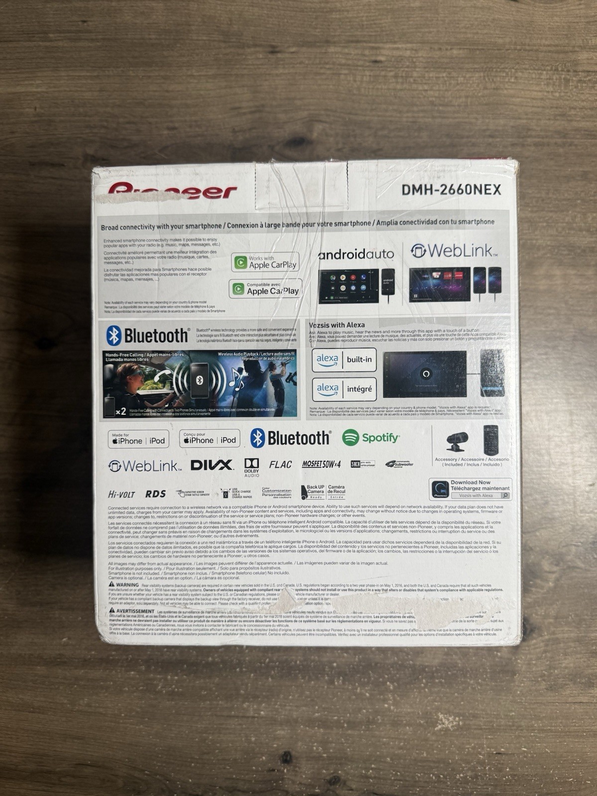 Pioneer DMH-2660NEX 6.8″ Touchscreen 2-DIN Bluetooth Digital Media Receiver