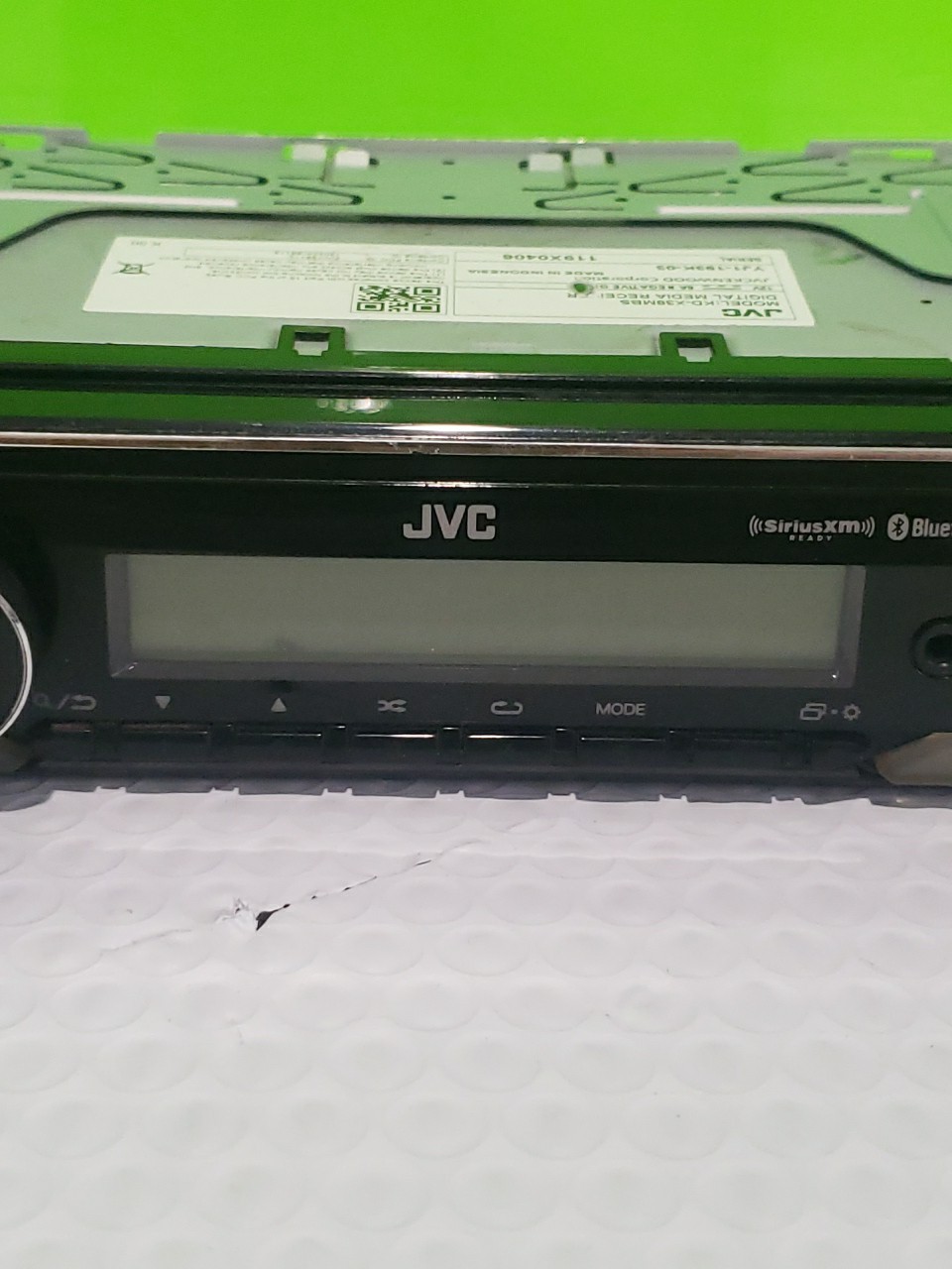 JVC KD-X38MBS Single DIN Marine MotorSport Bluetooth USB AUX LED Good Condition