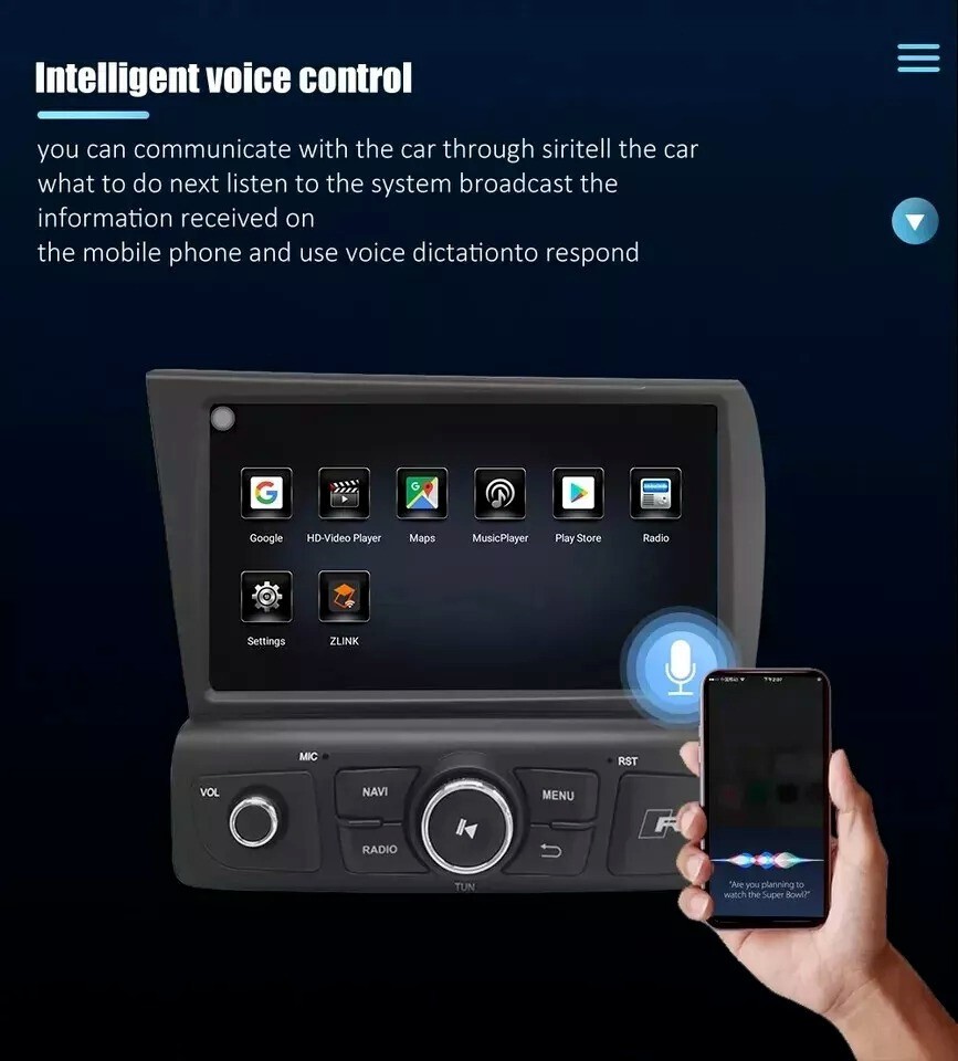 8+128G Android 13 Car Stereo Radio for Audi R8 V8 V10 GPS Navi Carplay HeadUnit
