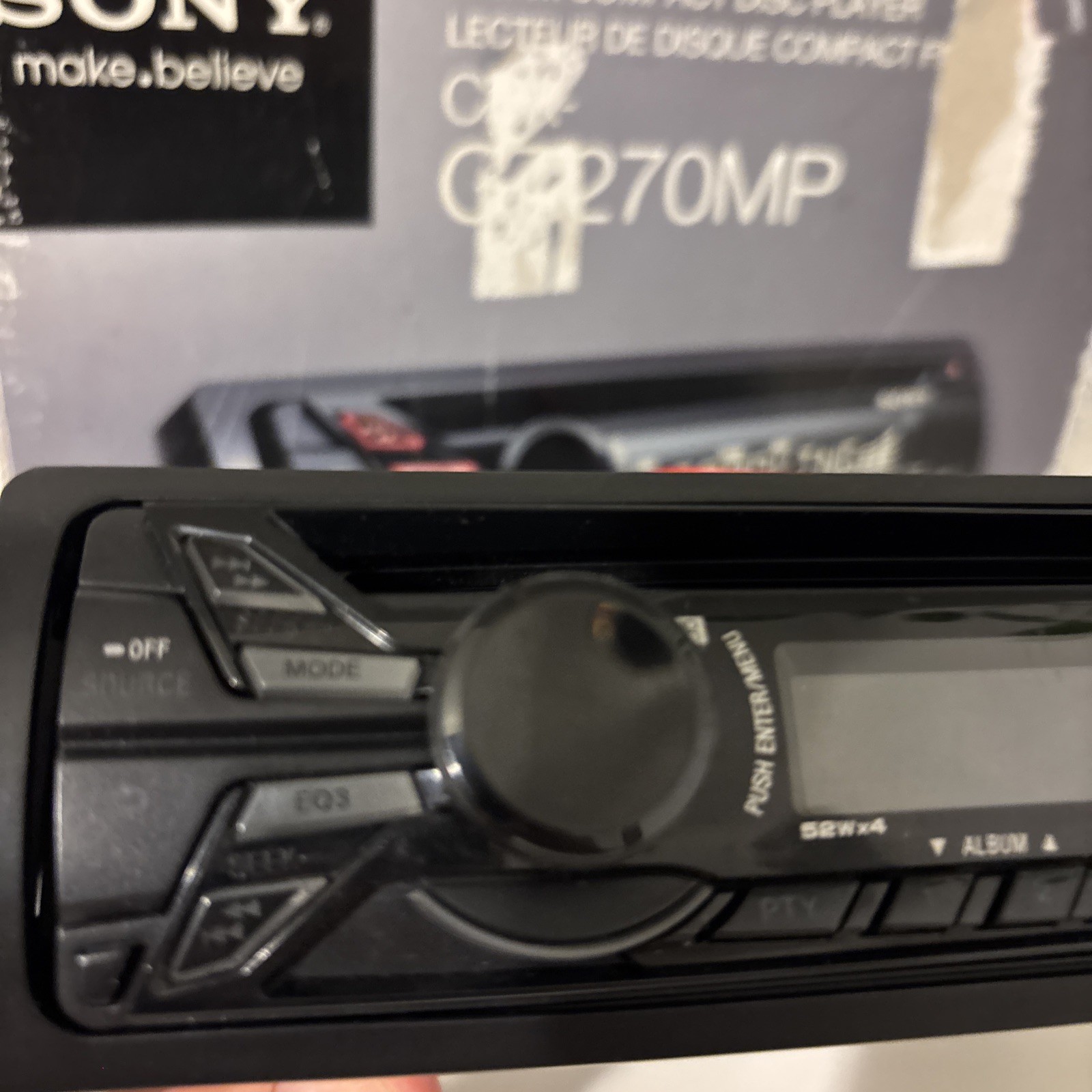 Sony CDX-GT270MP Car FM/AM CD Compact Disc Player Works W/ BOX NO REMOTE! EUC