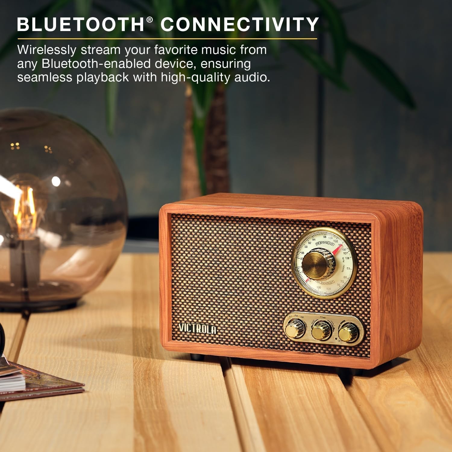 Vintage Bluetooth Radio – Bass & Treble Control