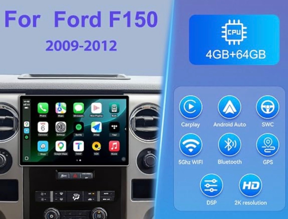 Car Radio Stereo for Ford F150 2009-2012 11.5inch 8 Core 4GB+64GB Android 13 SWC