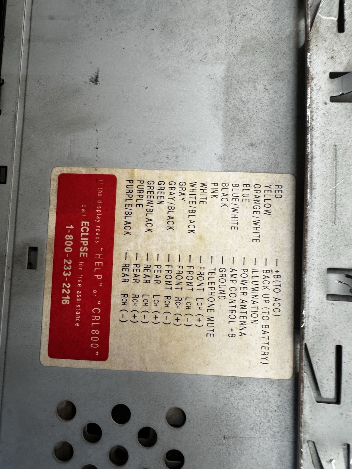 Eclipse CD 5442 Car Stereo Audio Radio 5V 6ch Pre-Out 50Wx4 DSP Control