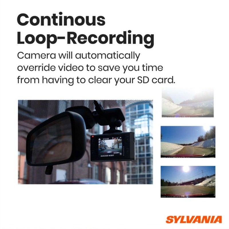 Sylvania Roadsight Basic Dash Camera – HD 720p, 2 inch LED IPS Screen, 10.4 oz