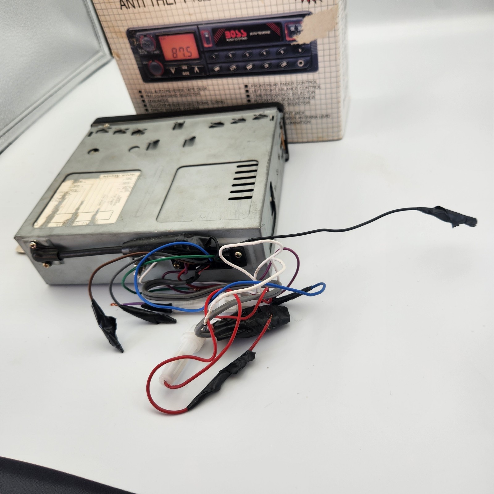 Vintage Boss Audio Systems AVA-101 Cassette Tape Car Radio Stereo With Box