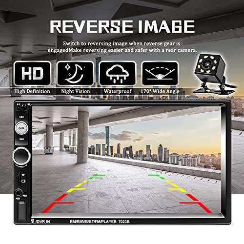 Double Din Car Stereo 7″ Touch Screen 2 Din Car Radio with Bluetooth FM, MP5