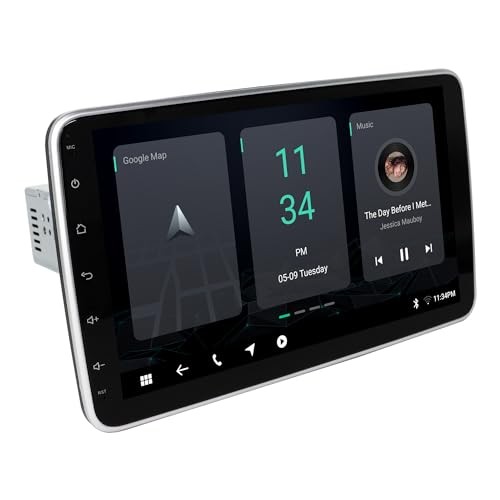 10.1 Inch Single DIN Car Stereo – Universal Android Car Radio Adjustable