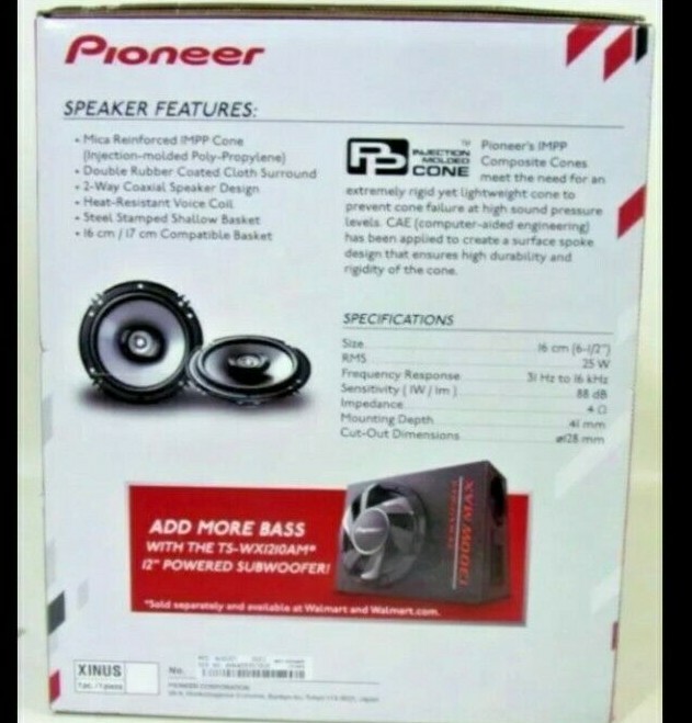 Pioneer MVH-S3166BT Bluetooth Media iPhone Android Pandora USB Aux & 4 Speakers