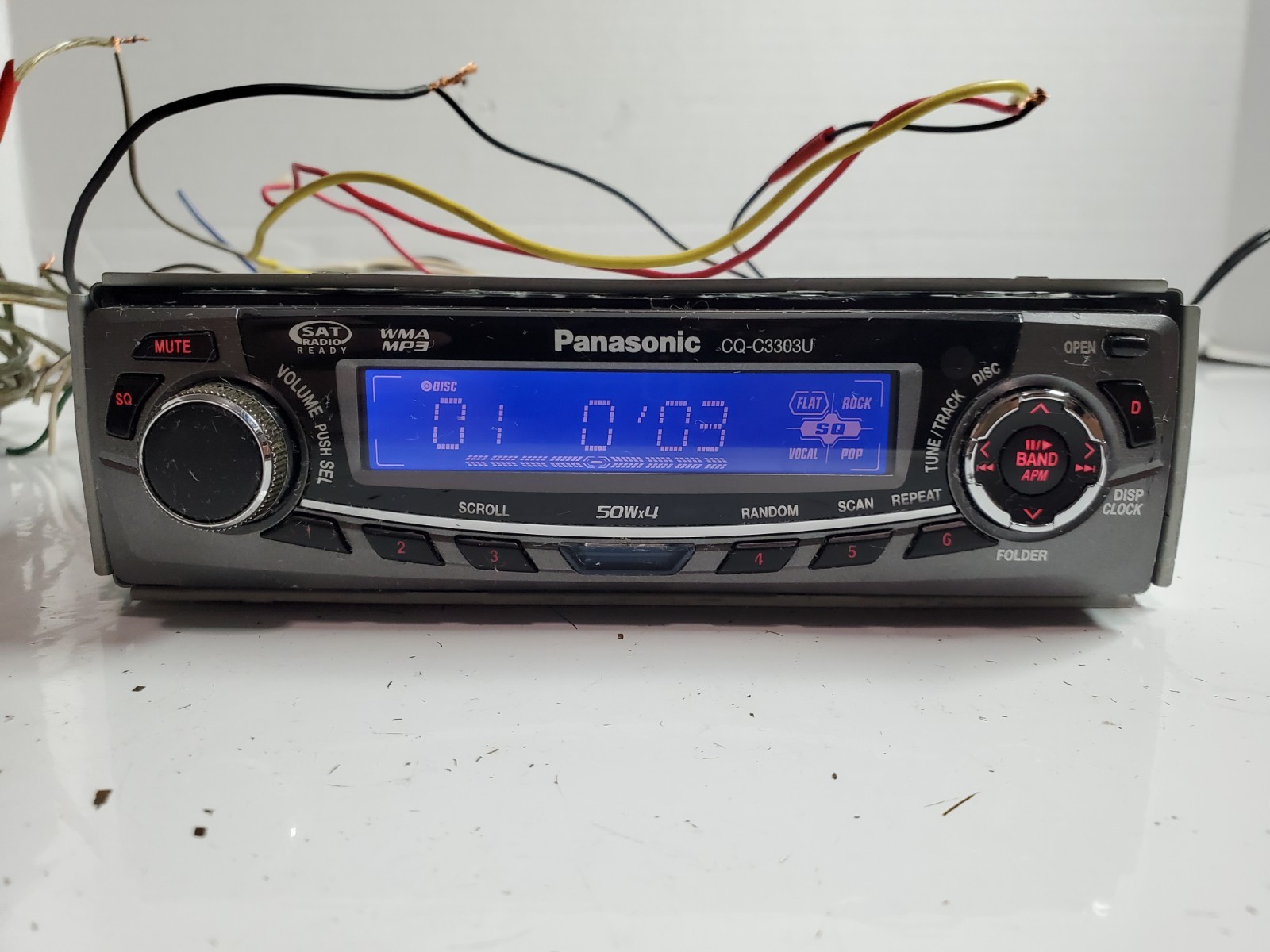 Panasonic CQ-C3303U Single DIN Car MP3 CD Player – Missing Trim – TESTED