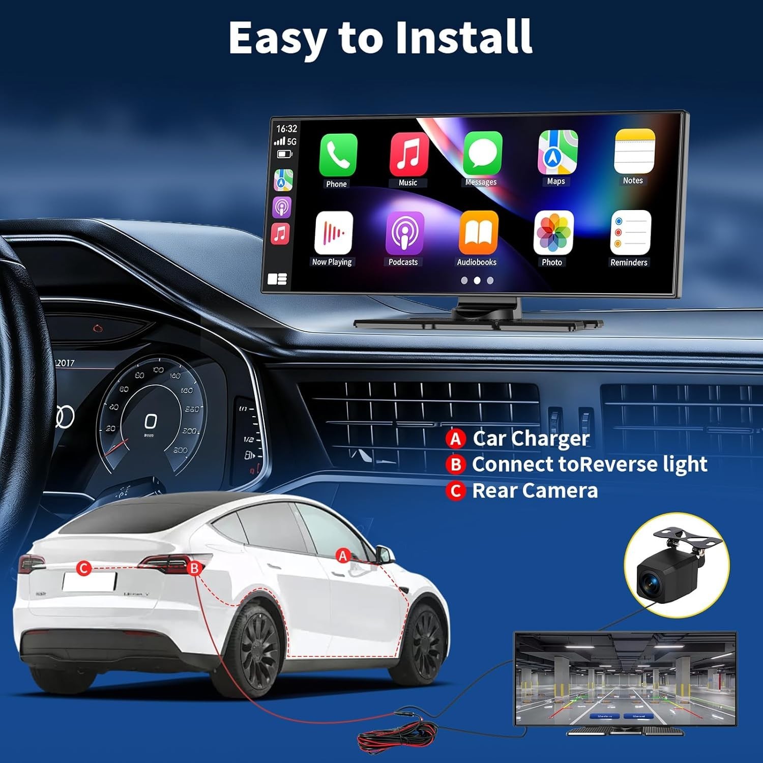 11.5″ Largest Wireless Carplay HD Screen for Carplay & Android Auto Car Stereo w