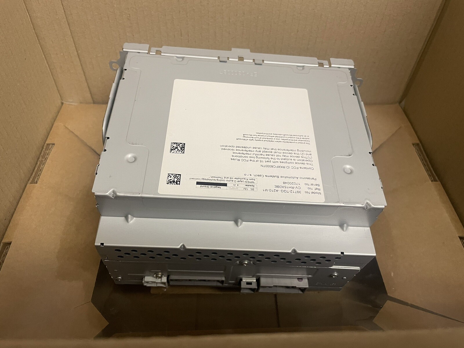 17-18 Honda Civic Black Box Assembly Base Panasonic Radio No Screen 39712TGGA21