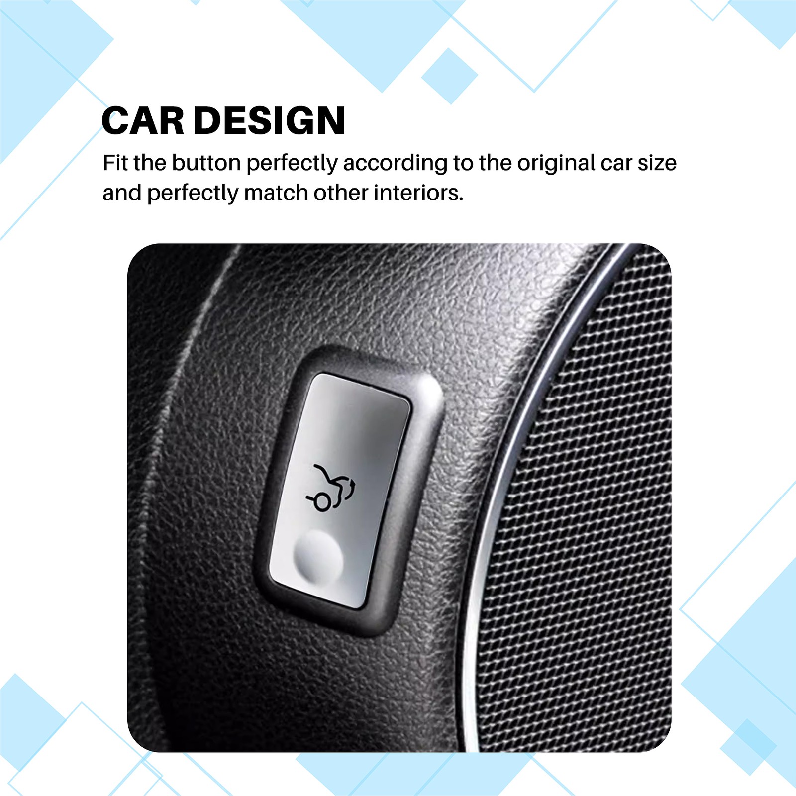 for W204 C Class 2007-2014 Car Trunk Button Sticker Cover Trim6104