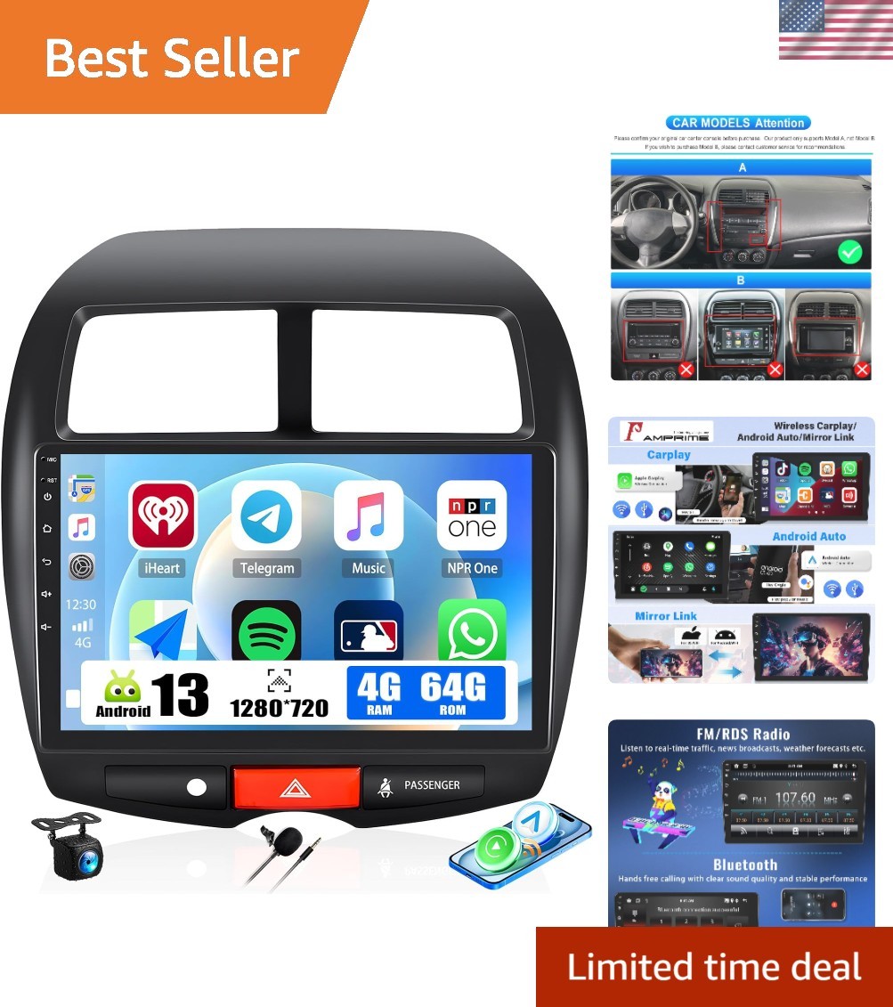 4+64G] Android 13 Car Stereo for Mitsubishi Outlander Sport 2011-2017/ASX 201…
