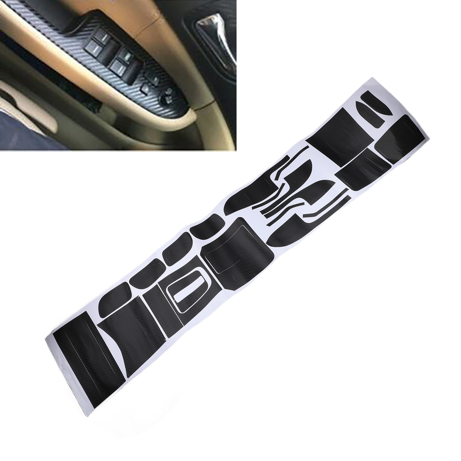 Interior Center Console Carbon Fiber Molding Sticker Decals For Accord 7th