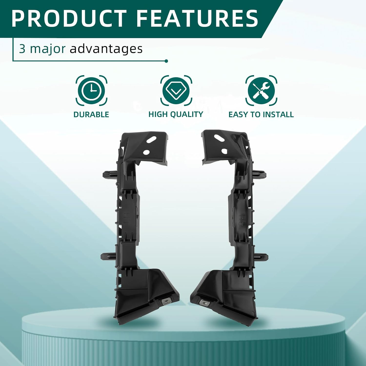 AUTOKAY 84229330 84229332 Front Bumper Retainer Bracket Set Fits for Chevrolet C