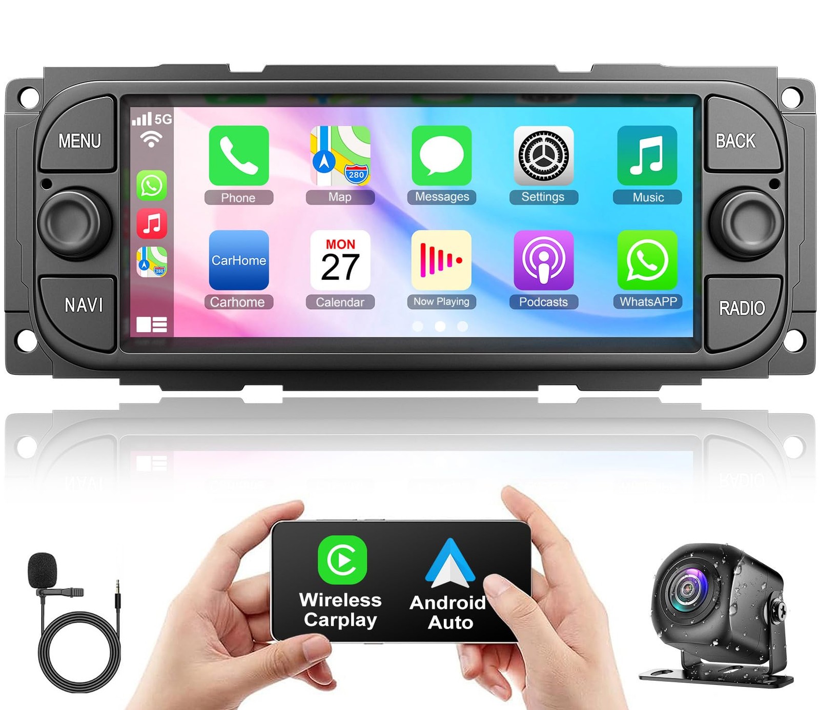 (8 Core+64GB) Car Radio Stereo for Dodge RAM 1500 2002-2006,for Jeep Wrangler…