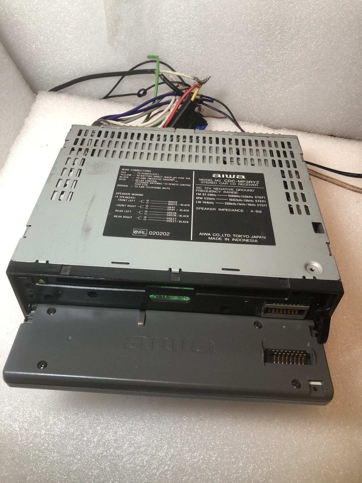 AIWA CDC MP3RYZ CD World 1st Mp3 Car Stereo RDS Radio AM-FM Aux Old School Y2k