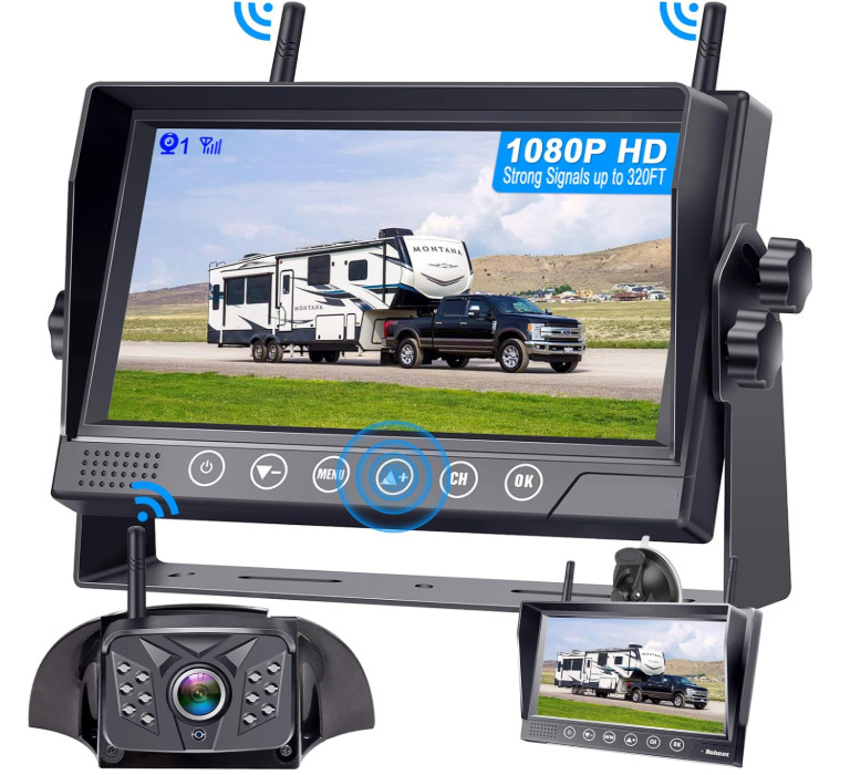 Sistema de Reversa RV HD1080P con 4 Canales y Monitor Táctil 7”. Nuevo