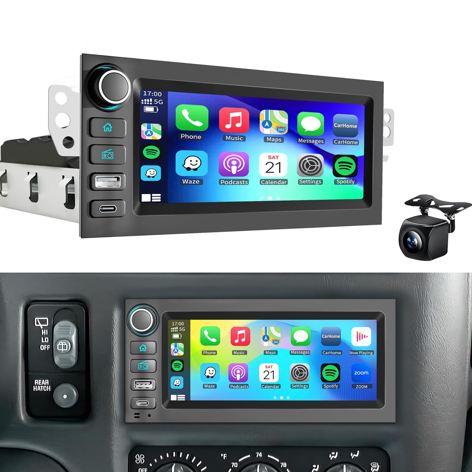 For GMC Chevy Cadillac 1995-2005 Apple Carplay Car Stereo Radio GPS Navigation