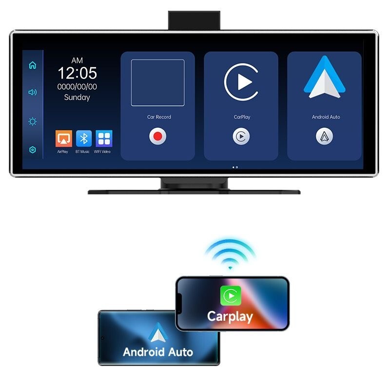 11.26″ Wireless CarPlay & Android Auto Screen with 64GB SD Card and Backup Camer