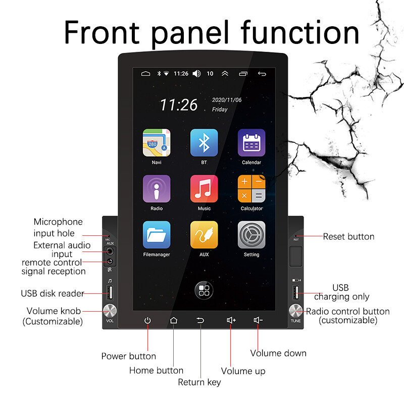 10.1″ 2 Din Android Car Stereo Radio Touch Screen WiFi GPS Bluetooth MP5 Player