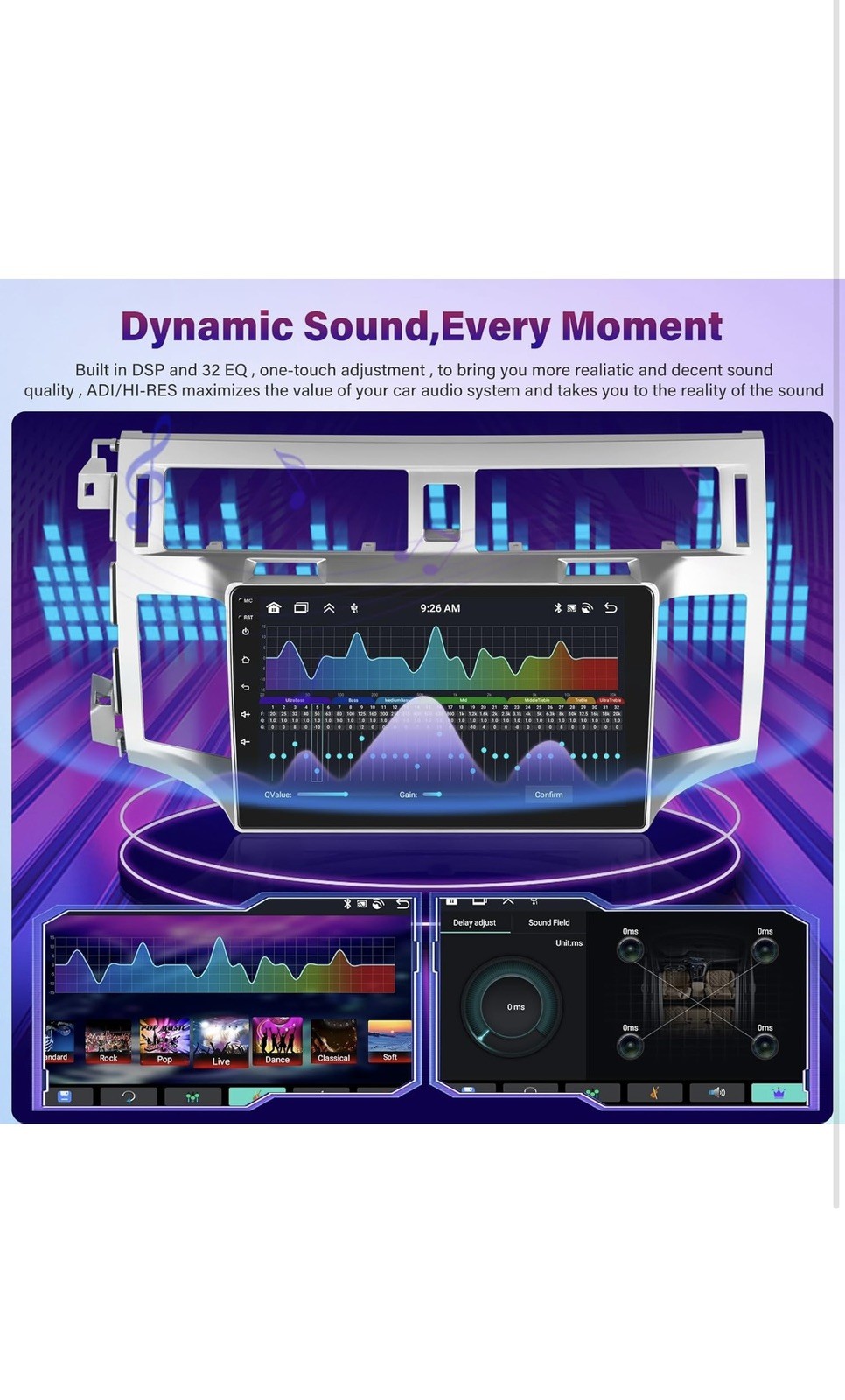 Android 15 Car Stereo For Toyota Avalon 05-10 9” Touch Screen 2+32G Wireless US