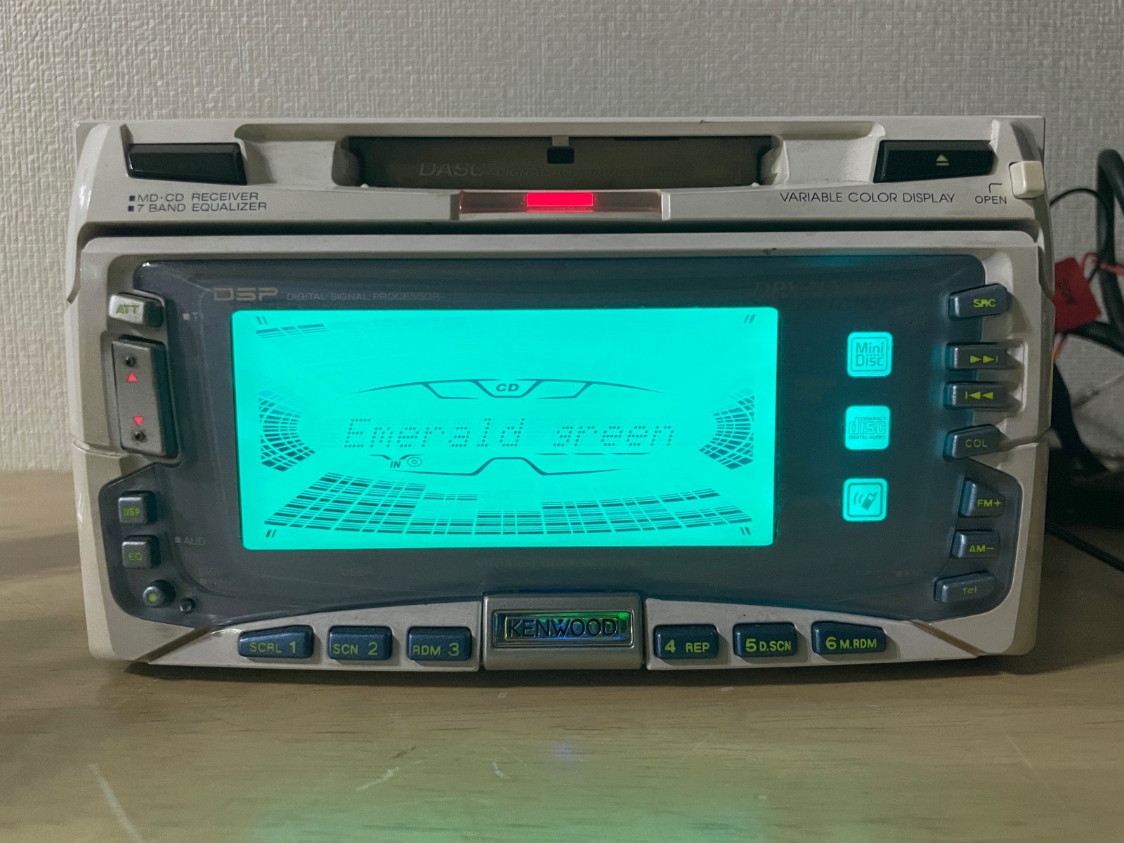 KENWOOD DPX-7170MDi 2DIN CD MD Player Bluetooth Tested Working White