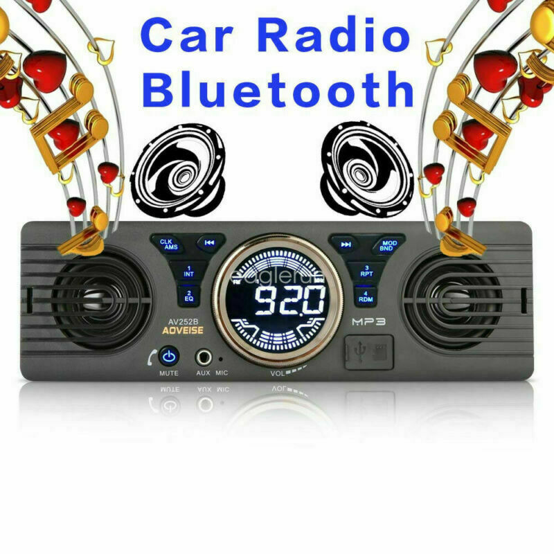 SD Car Radio Stereo MP3 Player Speaker In-Dash 12V 1 Din Bluetooth FM AUX USB TF
