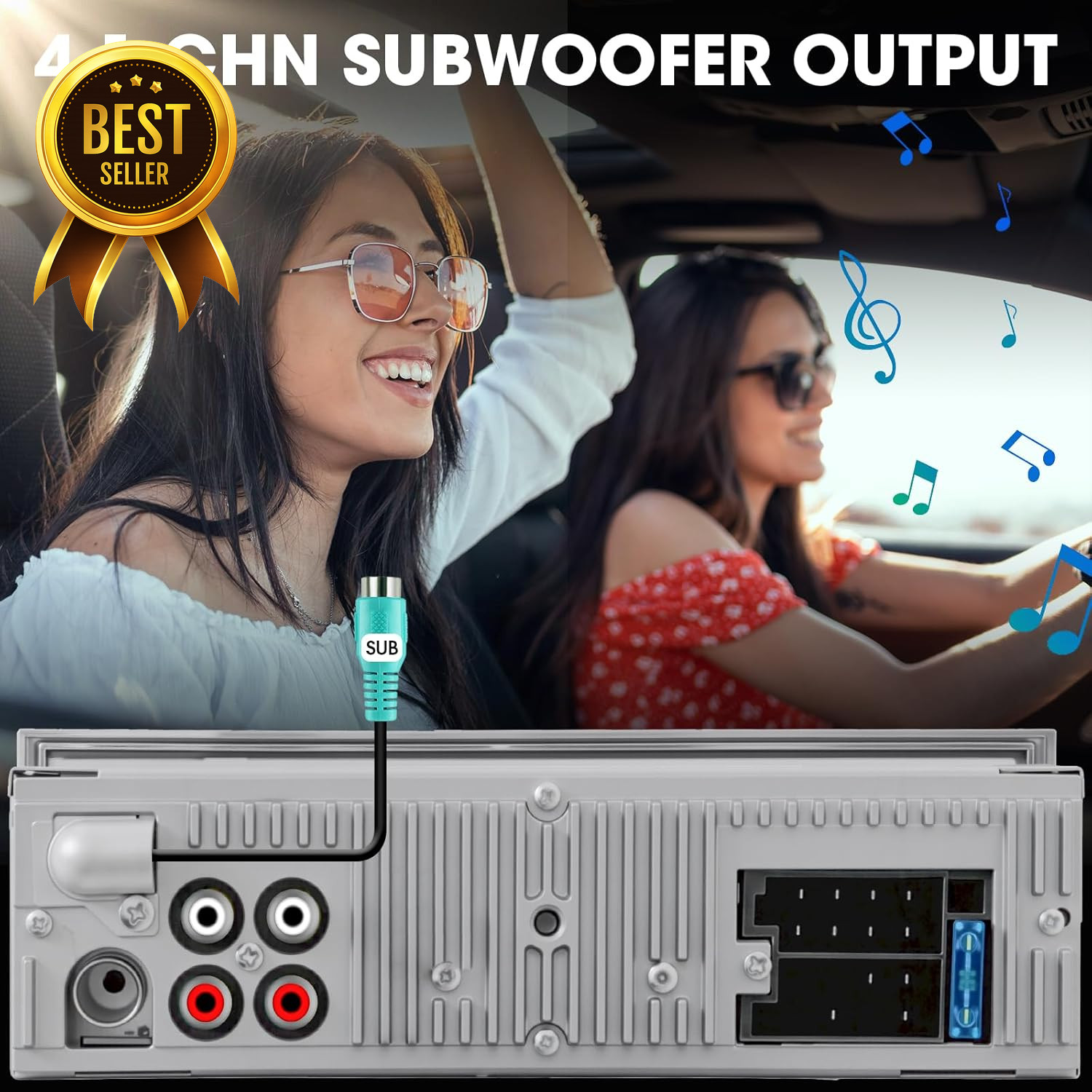 Retro Single Din Car Stereo Bluetooth AM FM USB AUX Vintage Radio Receiver