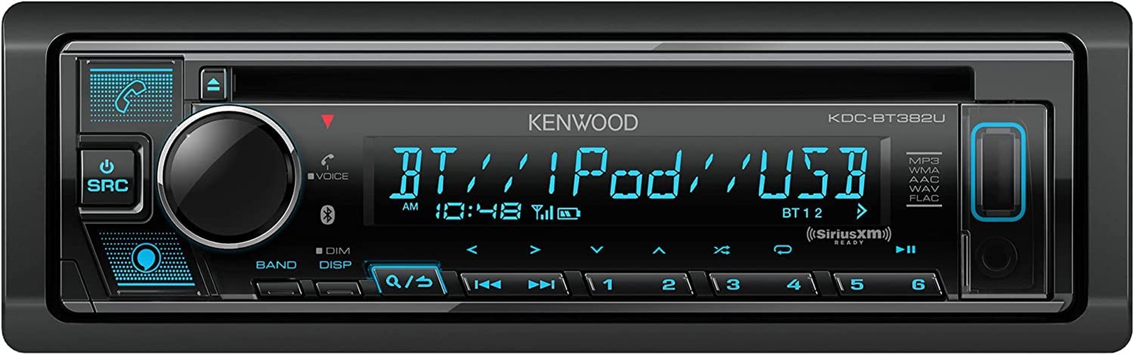 KENWOOD KDC-BT382U AM FM CD Receiver, Bluetooth,Alexa, SiriusXM Satellite Tuner