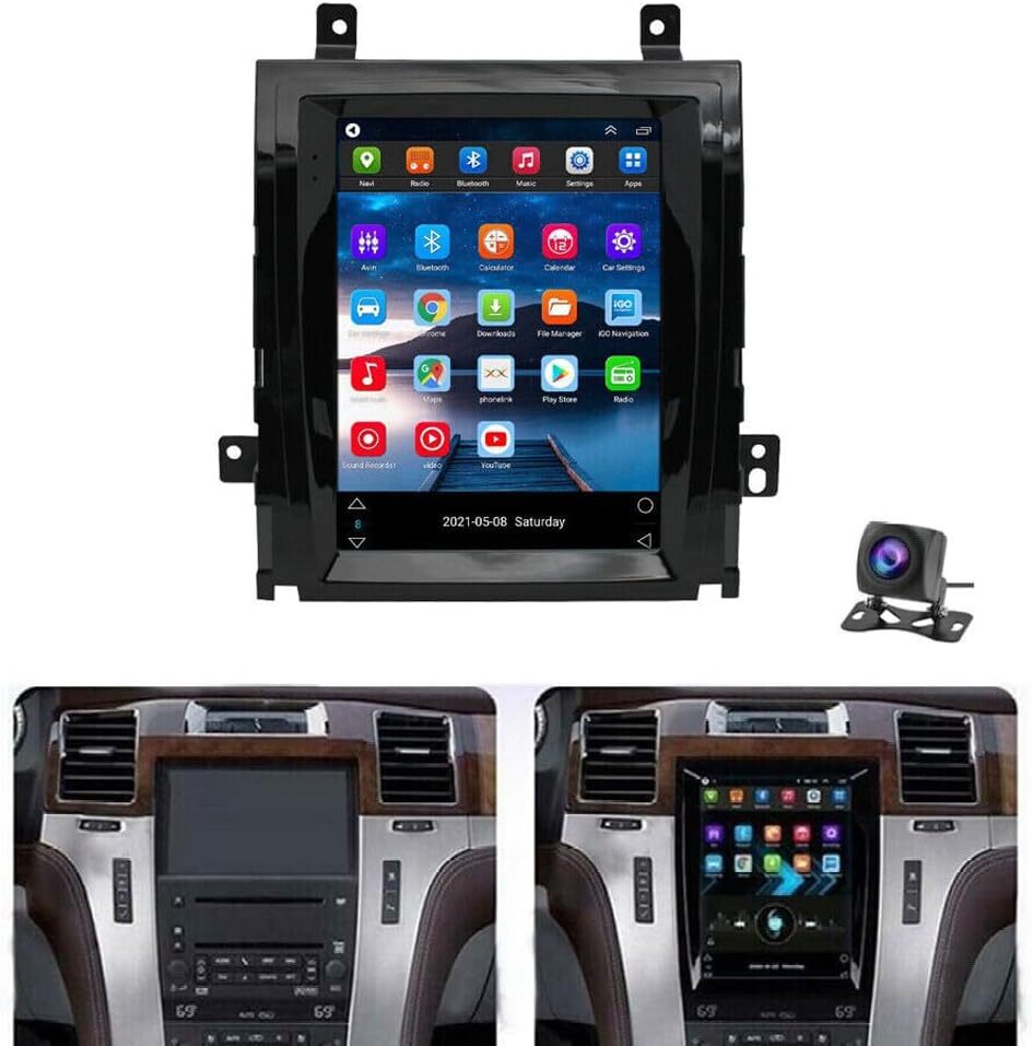 Android 13 Carplay Car Stereo Radio GPS NAVI BT For Cadillac Escalade 2007-2014