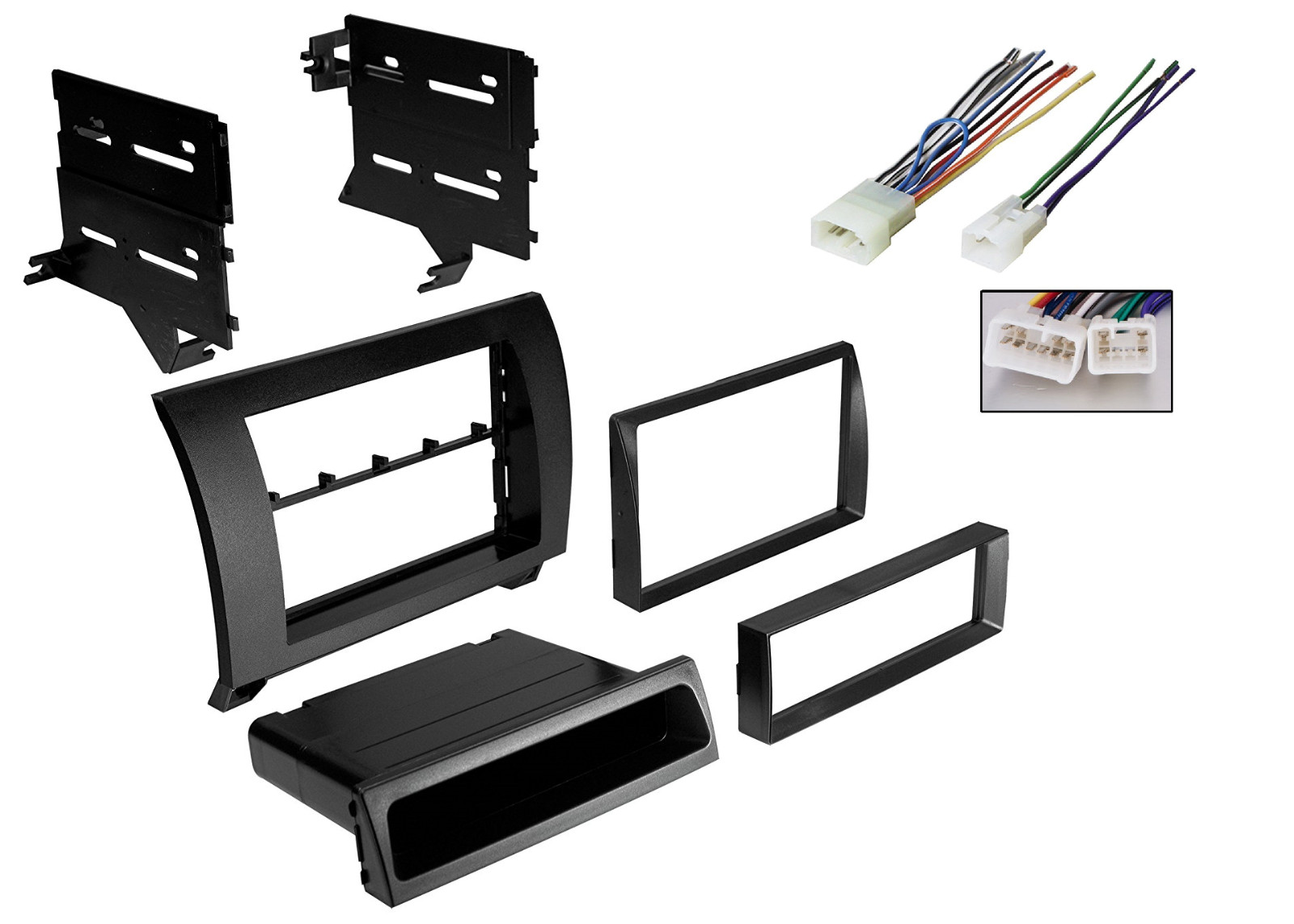 Dual XDM27BT AM/FM Radio Car Stereo (No CD) & Kit For 2007-2013 Toyota Tundra