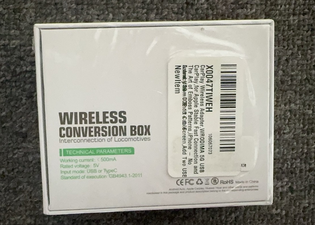 Wireless CarPlay & Android Auto Conversion Box, Plug and Play