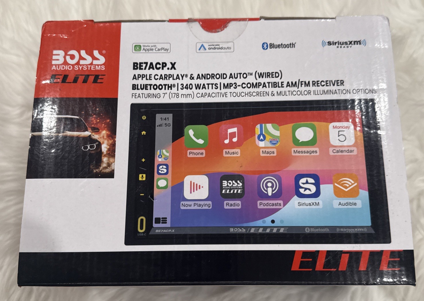 BOSS Audio Systems Elite Series BE7ACP.X 4 Channels Bluetooth Car Stereo-OPEN BO