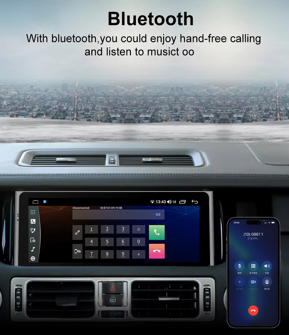 10.25″ Vertical Android Radio For Land Range Rover V8 L322 2002-2004 4+46GB