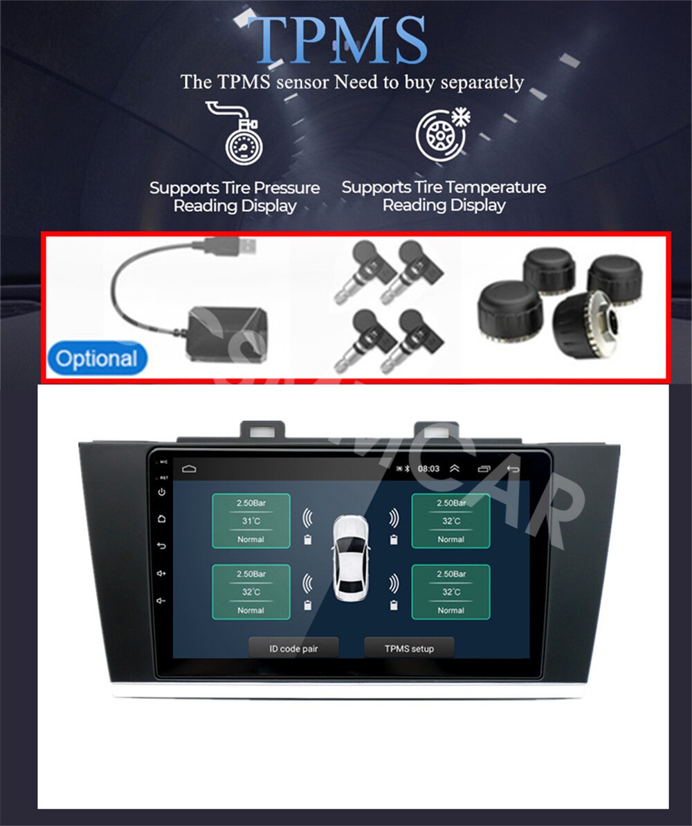 2 Din Car Radio Player BT FM/RDS Android Fit For Subaru Legacy/Outback 2015-2019