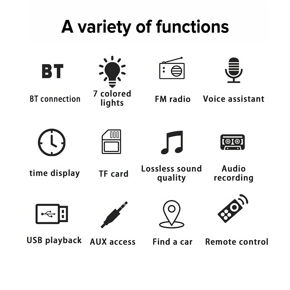Bluetooth Car Stereo Audio In-Dash Aux Input Receiver SD USB MP3 Radio Player FM