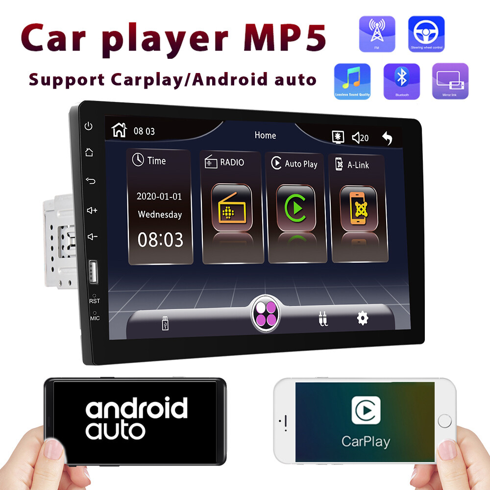 9 Inch Car Radio Apple Carplay Single Din Touchscreen Car Stereo Bluetooth + Cam