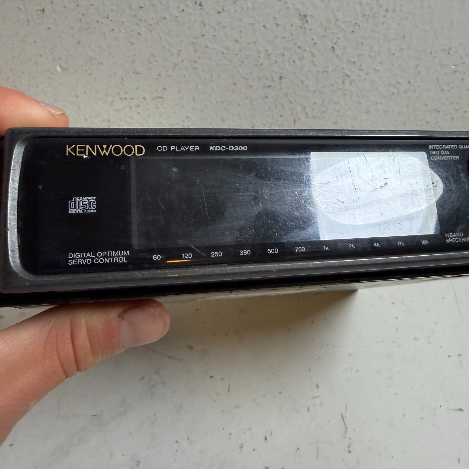 Vintage Kenwood KDC-D300 Black 11 Band Spectrum Analyzer In-Dash CD Player