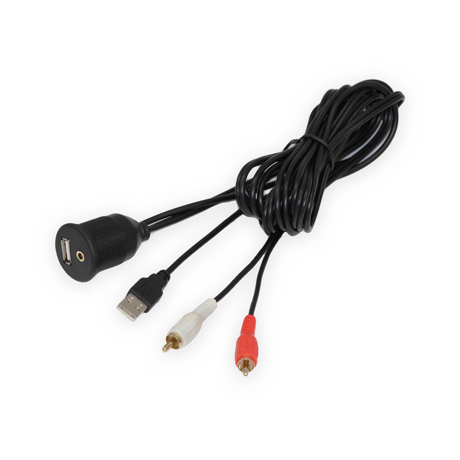 Enrock EM856 Bluetooth Marine Gauge Receiver, Enrock USBAUX Mount Cable, Antenna