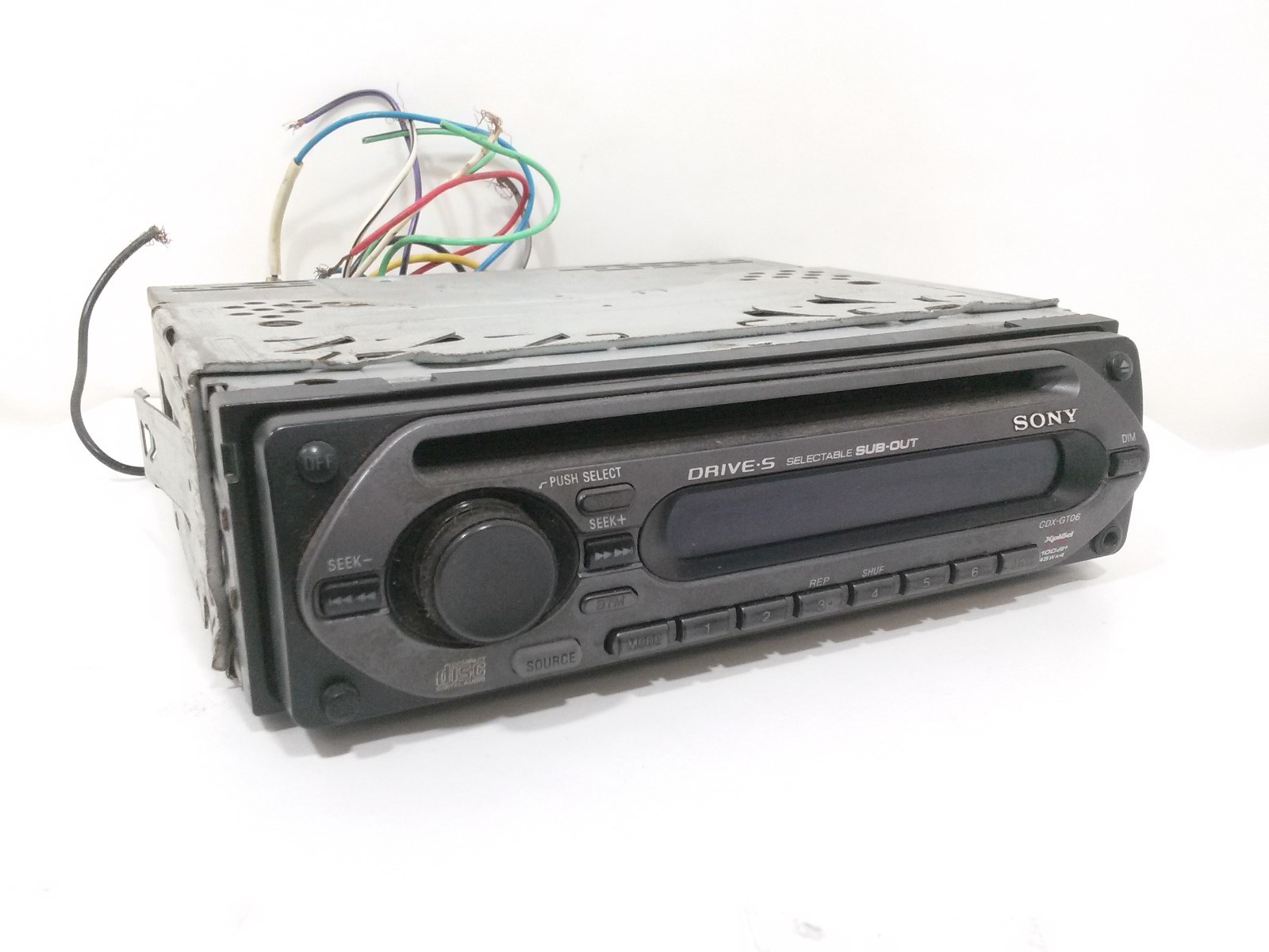 Sony CDX-GT06 AM/FM Radio CD Player Detachable Face Untested For Parts/Repair
