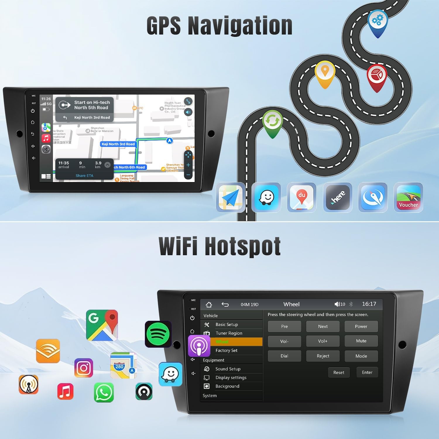 Car Radio Stereo for BMW 3 Series 328i E90 E91 E92 E93 2006-2011 carplay Navi FM