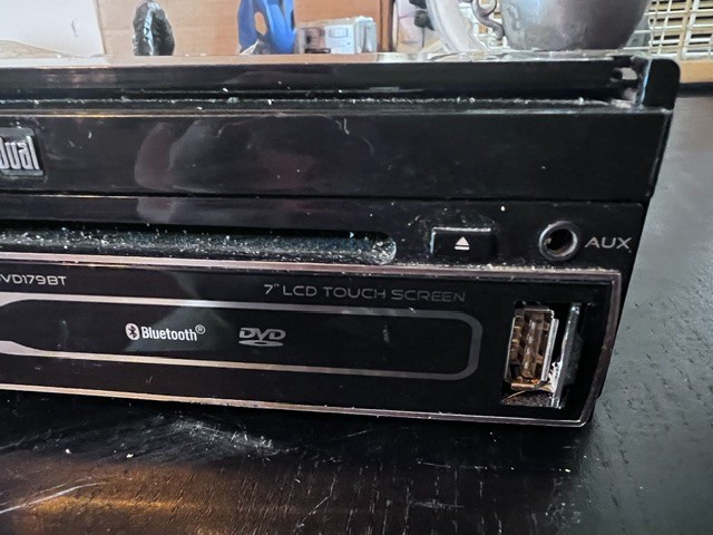Dual Electronics 7″ Car DVD/CD Receiver Bluetooth LCD Untested