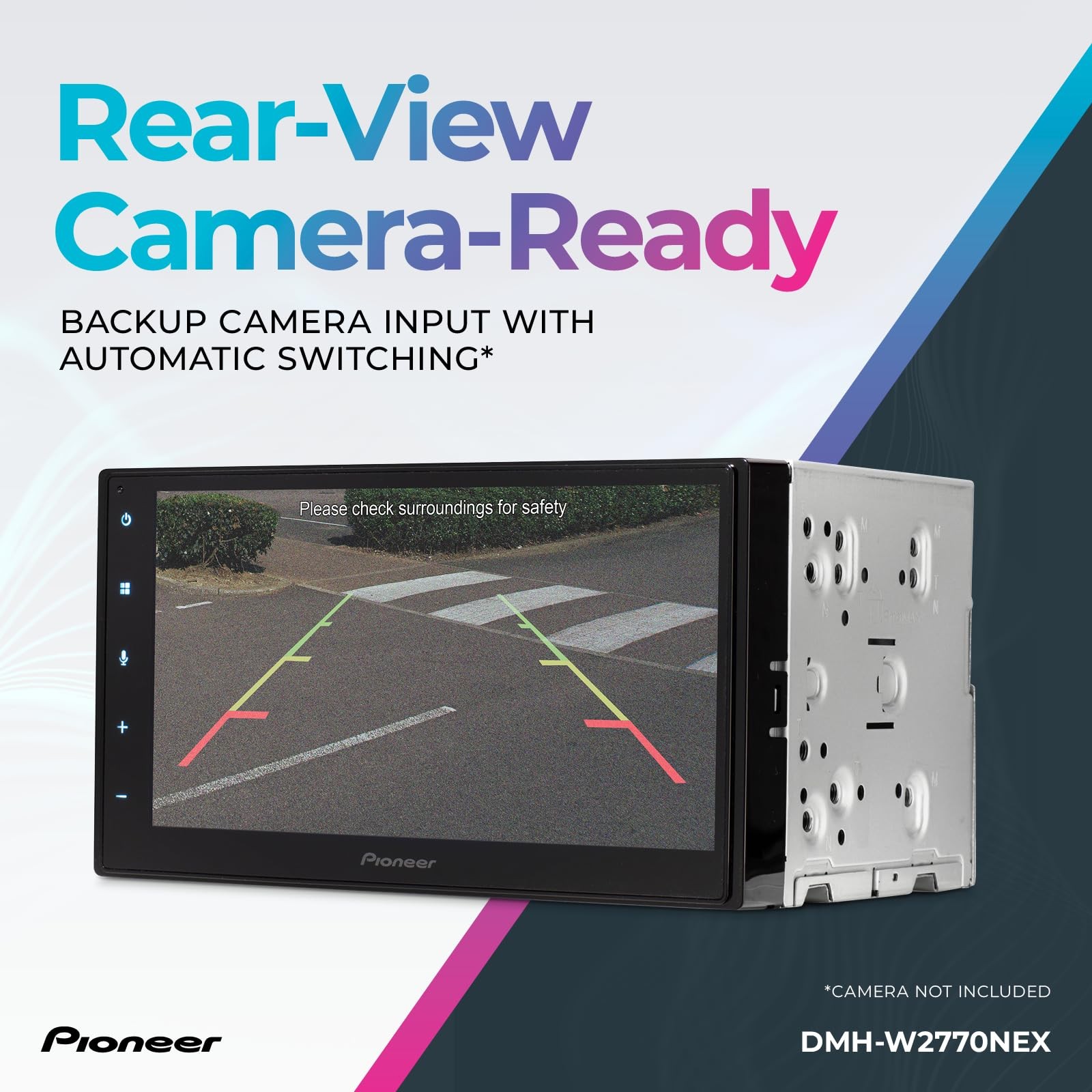 Pioneer DMH-W2770NEX 6.8″ Capacitive Touchscreen, Double Din Wireless & Wired