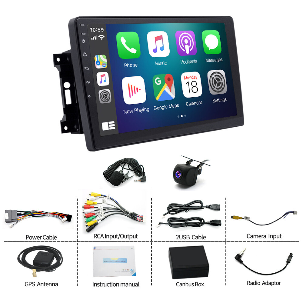 Android 13 GPS Carplay Car Stereo Radio For Jeep Wrangler Chrysler Dodge Ram+CAM