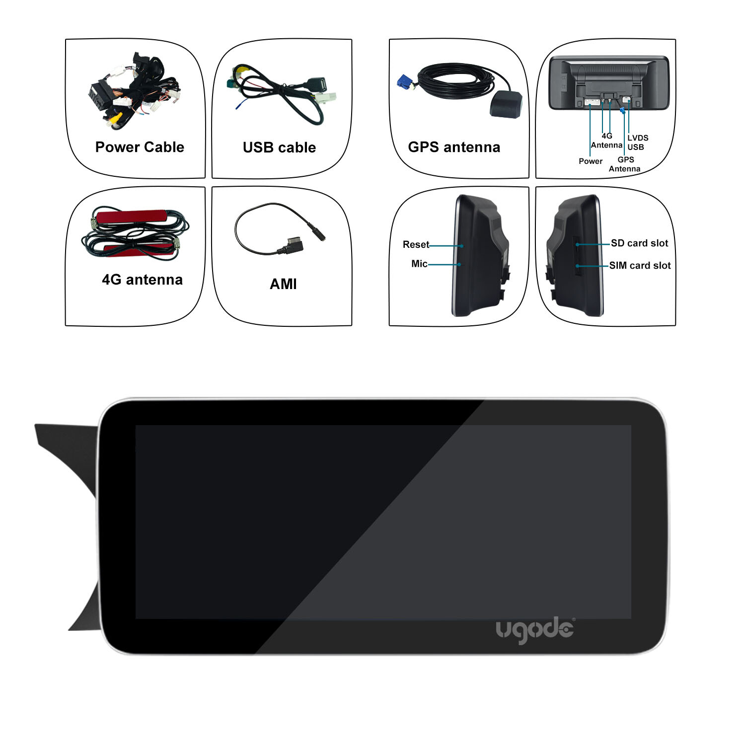 10.25inch Android Screen CarPlay GPS Mercedes Benz C class W204 S204 2011-2013