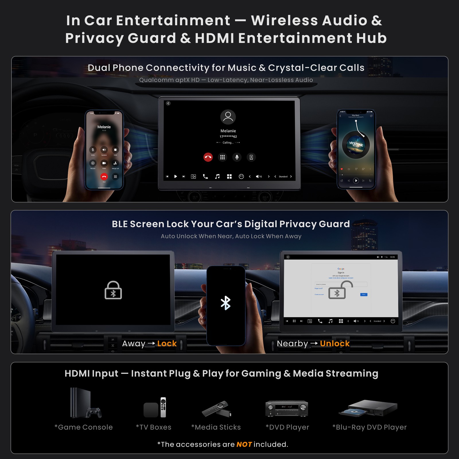 ATOTO 12.95” Single& 2DIN X10 OBDII Android Car Radio 8G+128G Wireless CP& AA