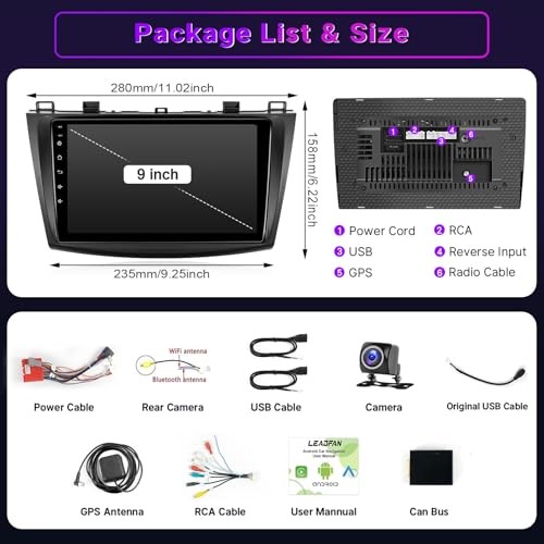 Android 12 Car Stereo for Mazda 3 2009-2013 Radio Upgrade Mazda3 2009-2013