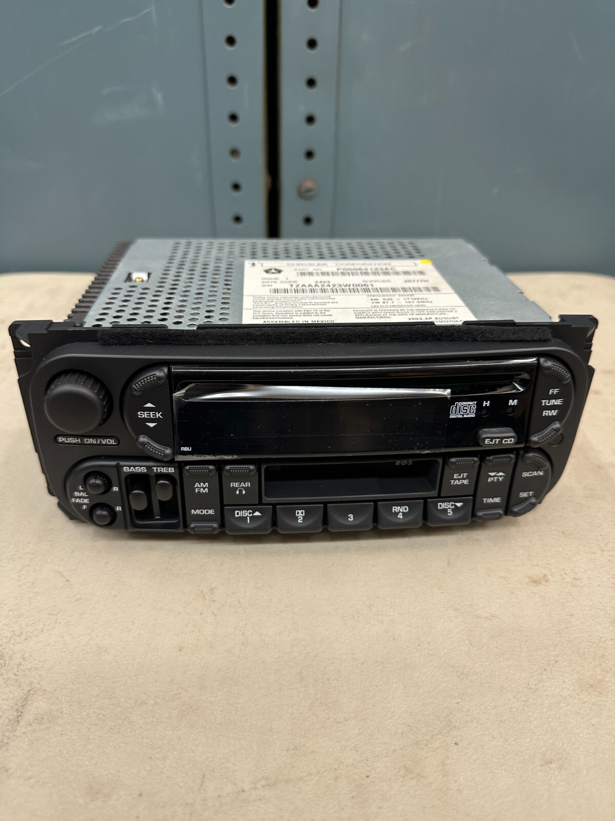 New Chrysler Dodge Jeep AM/FM Radio with Cassette, CD & Equalizer 5064123AC